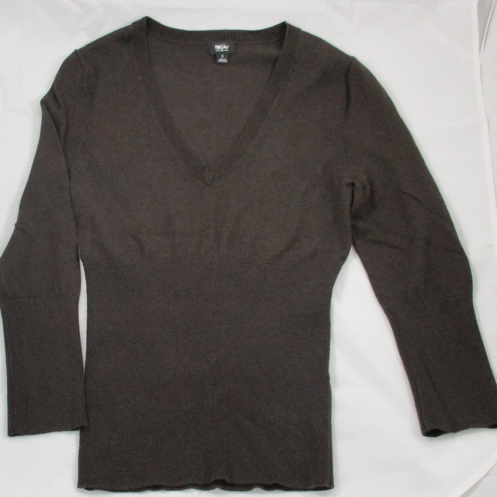 Mossimo Brown V-Neck Sweater - Small